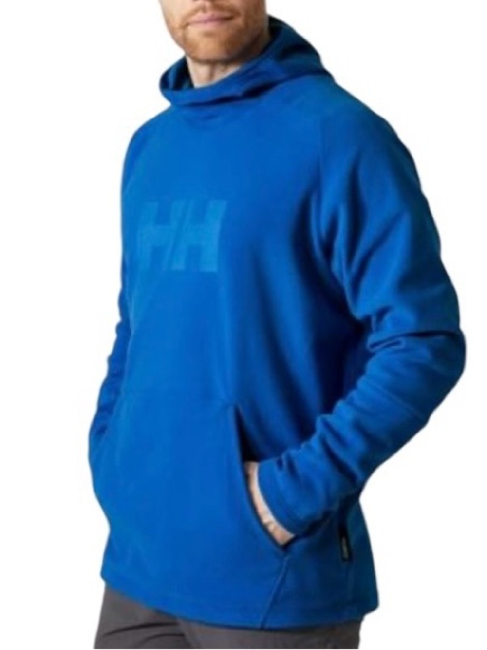NWT Helly Hansen Daybreaker Logo Hoodie Fleece Cobalt Blue Men's Large